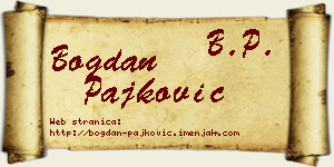 Bogdan Pajković vizit kartica